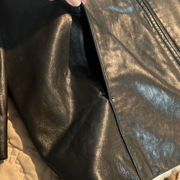 Preston & York Leather Jacket Men's Size 1X Black Heavy Y2K - Picture 5 of 7